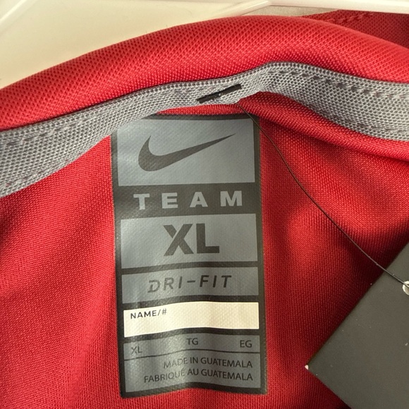 Nike Red and White Men's Jersey - Picture 4 of 7